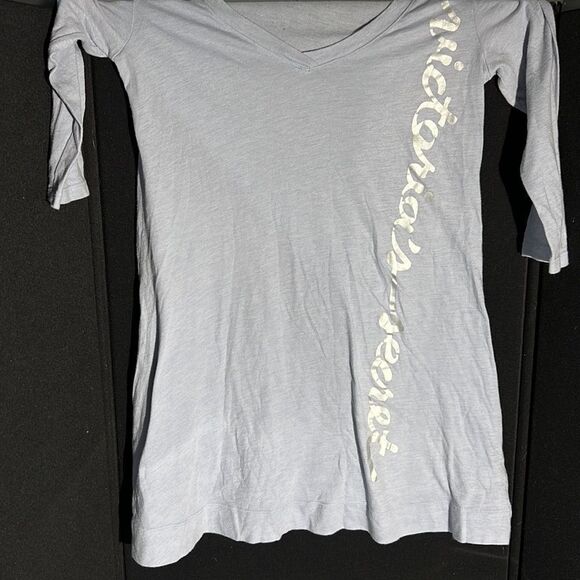 VS Victoria’s Secret Light Blue & Silver Night Shirt - Size X-Small - Picture 12 of 13